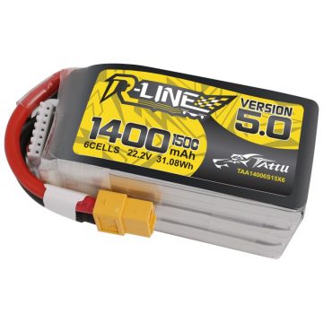 Tattu R-Line V 5.0 1400mAh 130C 22.2V 6S1P Lipo