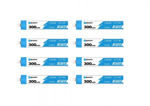 BETAFPV BT2.0 300mAh 1S Battery 4.35V 30C/60C FPV Lipo 8pcs 