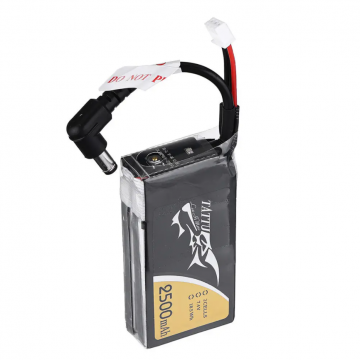 Tattu 2500mAh 2S 7.4V replacement lipo battery pack with DC5.5mm plug for Fatshark Goggles